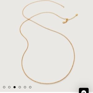 Monica Vinader 18kt yellow gold vermeil chain, 32 inches adjustable